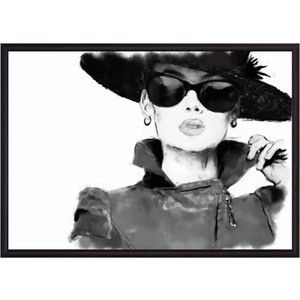 Постер в рамке Дом Корлеоне Дама в черной шляпе 50x70 см