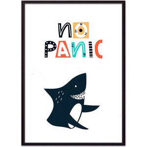 Постер в рамке Дом Корлеоне Акула "No panic" 40x60 см