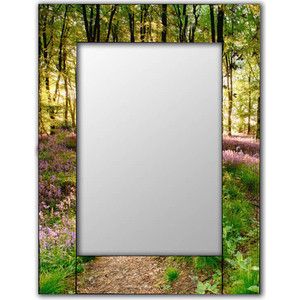 Настенное зеркало Дом Корлеоне Лесные цветы 80x80 см