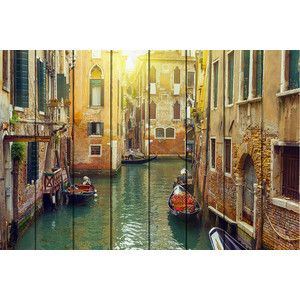 Картина на дереве Дом Корлеоне Каналы Венеции 120x180 см