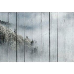 Картина на дереве Дом Корлеоне Лес в тумане 80x120 см