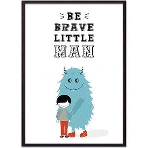 Постер в рамке Дом Корлеоне Монстр "Be brave..." 40x60 см