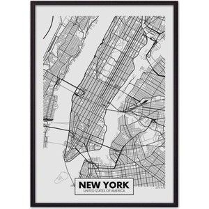 Постер в рамке Дом Корлеоне Карта Нью-Йорк 50x70 см