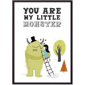 Постер в рамке Дом Корлеоне Монстр "Little monster" 30x40 см