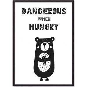 Постер в рамке Дом Корлеоне Медведь "Dangerous" 30x40 см