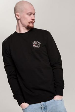 Толстовка MISTER TEE Embroidered Panther Crewneck (Black, L)
