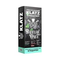 Набор Зубная паста Klatz BRUTAL ONLY - Супер-мята, 75мл + Бешеный имбирь, 75мл + Зубная щетка жесткая