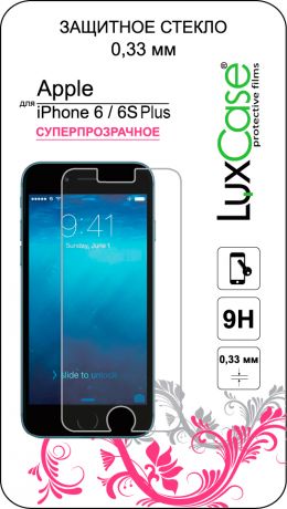 Защитное стекло Luxcase Glass для Apple iPhone 6 Plus/6S Plus (глянцевое)