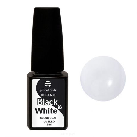 Planet Nails, Гель-лак Black&White Color Coat, 8 мл (6 цветов) арт. 12440