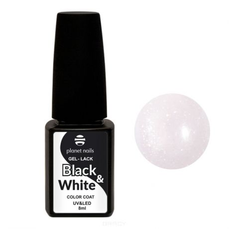 Planet Nails, Гель-лак Black&White Color Coat, 8 мл (6 цветов) арт. 12441