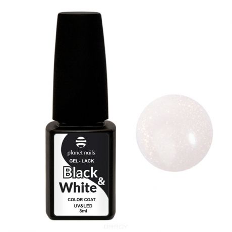 Planet Nails, Гель-лак Black&White Color Coat, 8 мл (6 цветов) арт. 12442