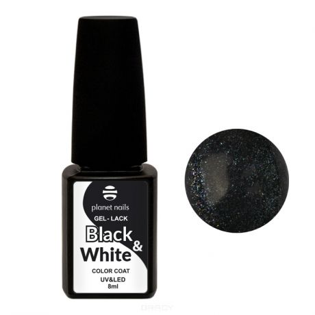 Planet Nails, Гель-лак Black&White Color Coat, 8 мл (6 цветов) арт. 12444