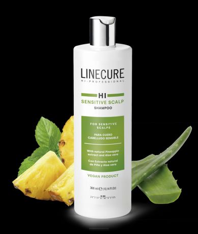 Hipertin, Шампунь для чувствительной кожи головы Linecure Vegan Sensetive Scalp, 300 мл