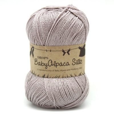 Пряжа DROPS Пряжа DROPS Baby Alpaca Silk Цвет.1760 Light grey purple/св.сер.фиолет