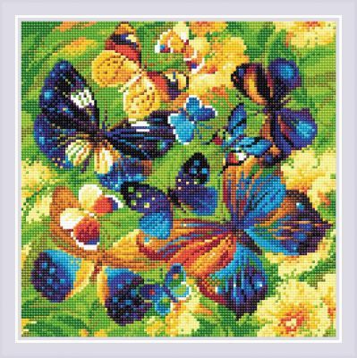 Набор для вышивания Риолис (Сотвори Сама) Алмазная вышивка АМ0038 "Яркие бабочки"