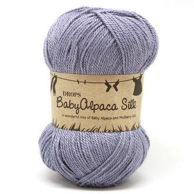 Пряжа DROPS Пряжа DROPS Baby Alpaca Silk Цвет.6347 Blue purple/геацинт