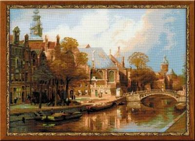Набор для вышивания Риолис (Сотвори Сама) 1189 "Амстердам. Старая церковь и церковь св. Николая Чудотворца"