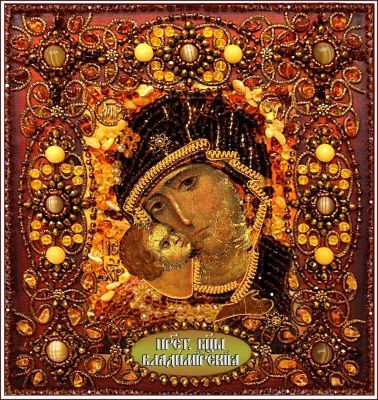 Набор для вышивания иконы Образа в каменьях 77-ц-05 Богородица Владимирская "Образа в каменьях"