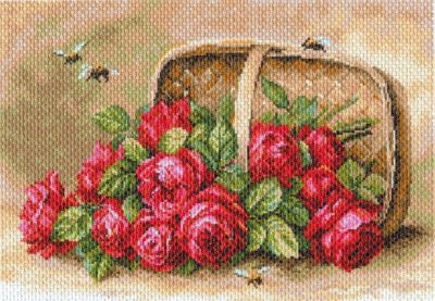 Основа для вышивания с нанесённым рисунком Матрёнин Посад 1704 Знойные розы - рисунок на канве (МП)