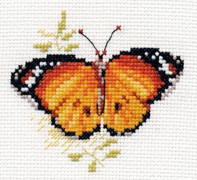 Набор для вышивания Алиса 0-148 Яркие бабочки. Оранжевая