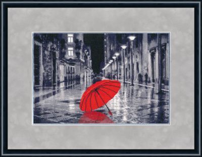 Набор для вышивания Золотое Руно ГМ-024 Красный зонтик. Городские мотивы.