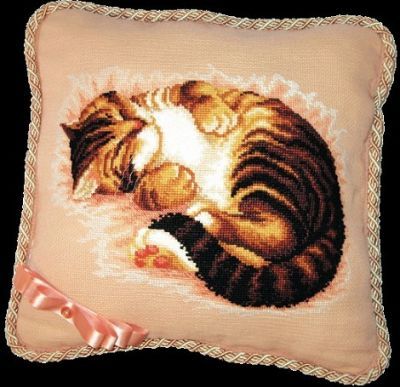 Набор для вышивания Чарiвна Мить 332 подушка "Кошка"
