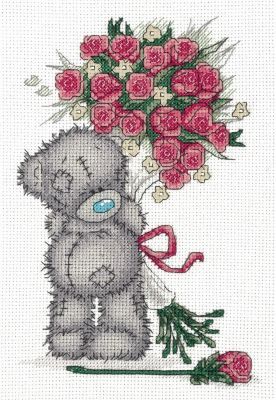 Набор для вышивания Кларт MTY-8-270 "Tatty Teddy с букетом роз"