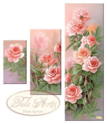 Основа для вышивания с нанесённым рисунком Tela Artis СК-005 - Розовый сад - схема для вышивания (Tela Artis)