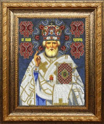 Набор для вышивания иконы Вышиваем бисером A-31 Святой Николай Чудотворец