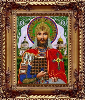 Набор для вышивания иконы Вышиваем бисером A-23 Святой Александр Невский
