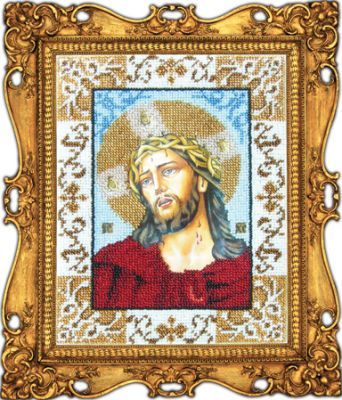 Набор для вышивания иконы Вышиваем бисером L-10 Иисус в терновом венце