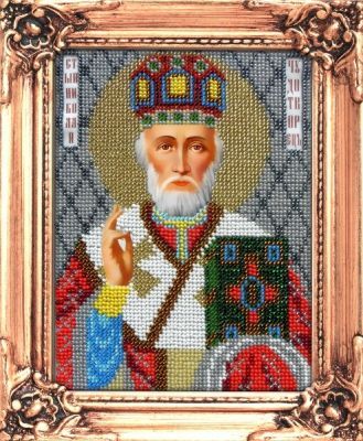 Набор для вышивания иконы Вышиваем бисером М-15 Николай Угодник Святитель