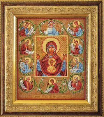 Набор для вышивания иконы Кроше (Радуга бисера) B-477 "Курская Богородица"