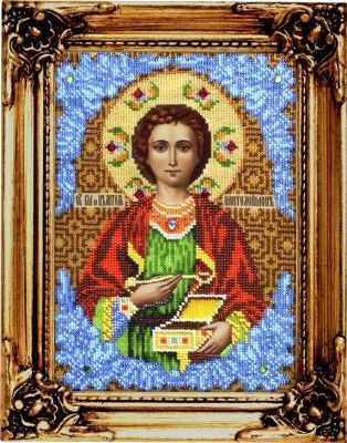 Набор для вышивания иконы Вышиваем бисером L-68 Святой Пантелеймон Целитель