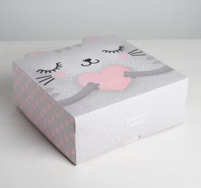 Подарочная коробка Дарите Счастье 4623258 Коробка складная «Мяу»