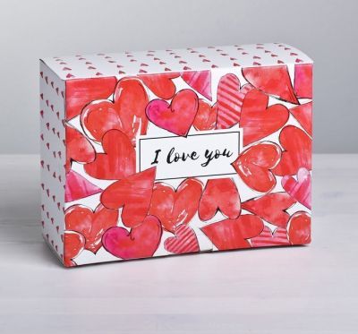 Подарочная коробка Дарите Счастье 4562387 Коробка‒пенал «С любовью»