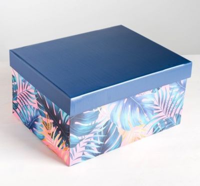 Подарочная коробка Дарите Счастье 4757484 Коробка складная Tropical