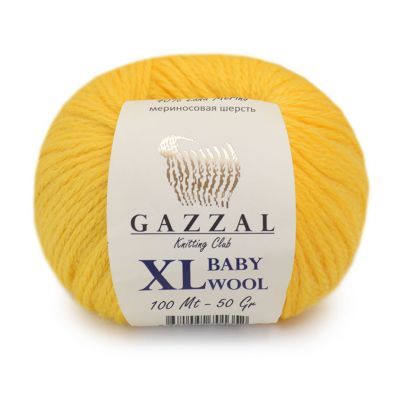 Пряжа GAZZAL Пряжа GAZZAL Baby Wool XL Цвет.812XL Желтый