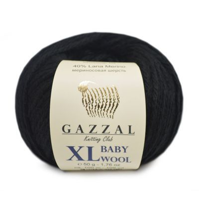 Пряжа GAZZAL Пряжа GAZZAL Baby Wool XL Цвет.803XL Черный
