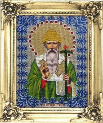 Набор для вышивания иконы Вышиваем бисером L-112 Святитель Спиридон Тримифутский