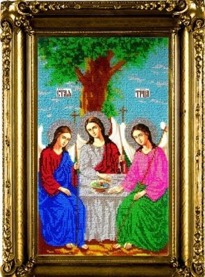 Набор для вышивания иконы Вышиваем бисером L-33 Святая Троица