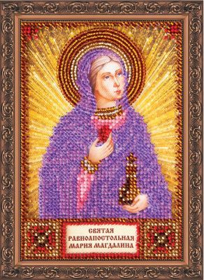 Набор для вышивания иконы Абрис Арт ААМ-014 Набор для вышивания бисером икона "Св. Мария"