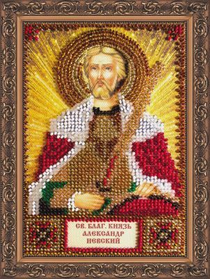 Набор для вышивания иконы Абрис Арт ААМ-019 Набор для вышивания бисером икона "Св. Александр"