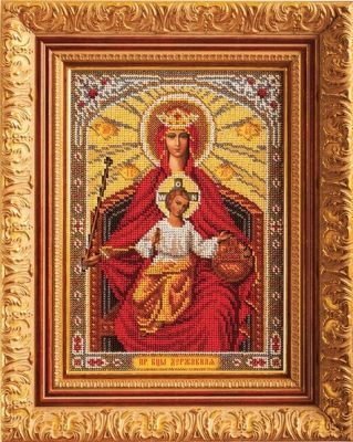 Набор для вышивания иконы Кроше (Радуга бисера) B-199 " Богородица Державная"