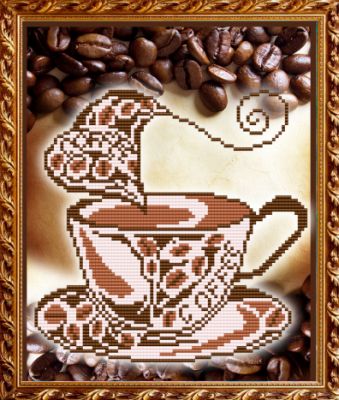 Основа для вышивания с нанесённым рисунком Art Solo VKA4010 Ароматный кофе - схема для вышивания (Art Solo)