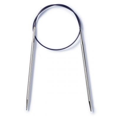 Инструмент для вязания Prym 212132 Cпицы круговые, латунь, серебристые, 60см 3,50мм Prym