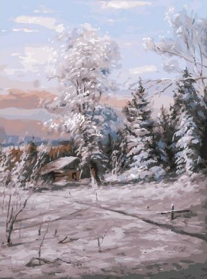 Набор для рисования по номерам Белоснежка 192-AS Зимний день - раскраска (Белоснежка)
