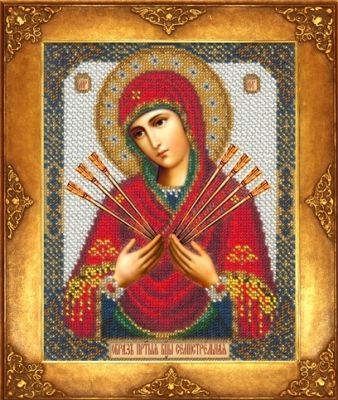 Набор для вышивания иконы Русская искусница 355 Св. Богородица Семистрельная (РИ)