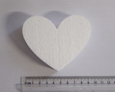 Заготовки и материалы для изготовления игрушки Наследие Сердце из пенопласта 9х2,5 см
