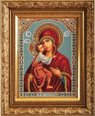 Набор для вышивания иконы Кроше (Радуга бисера) B-198 " Богородица Федоровская"